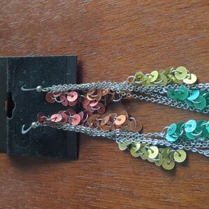 Colorful Chain Dangle Long Earrings